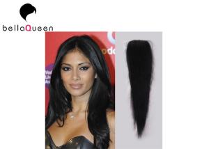 China Smooth Natural Black Malaysian Real Human Hair Lace Closure Straight wholesale