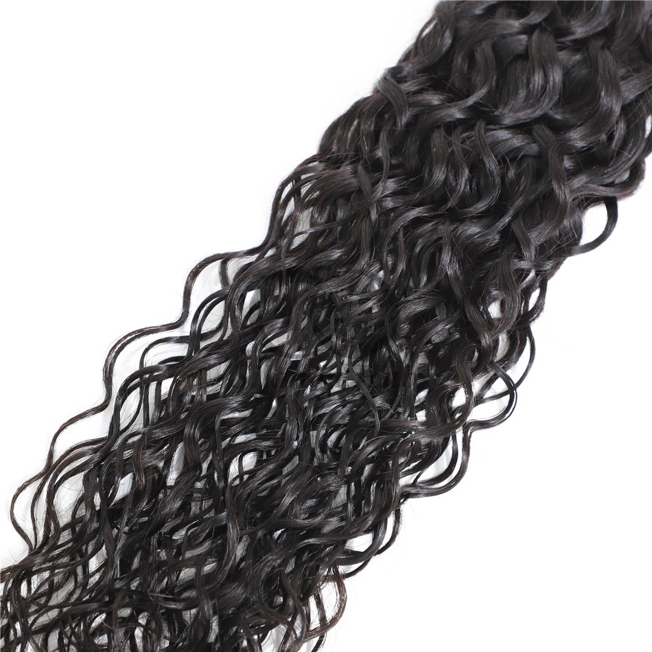 Natural Black Water Wave Remy Human Hair Bundles Sew In Weave Bundles Brazilian Bundle Deals