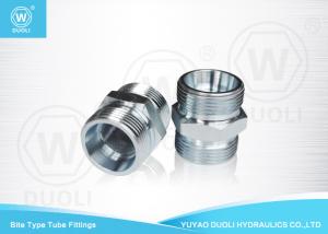 China DIN Thread 24 Degree Hydraulic Bite Type Tube Fitting Straight Union By Carbon Steel wholesale