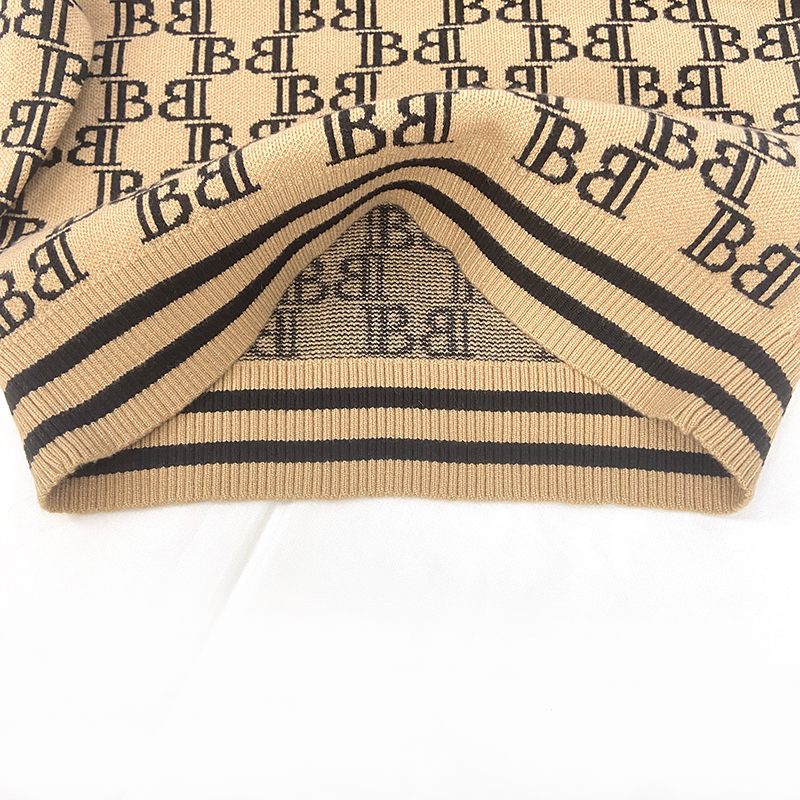 Knitted Cotton letter stripe pattern Ribbed hem Baby Boy kids Wear Pullover Sweater for Winter