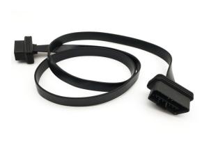 China OBD2 OBDII 16 Pin J1962 Male to Female Extension Flat Slim Cable wholesale