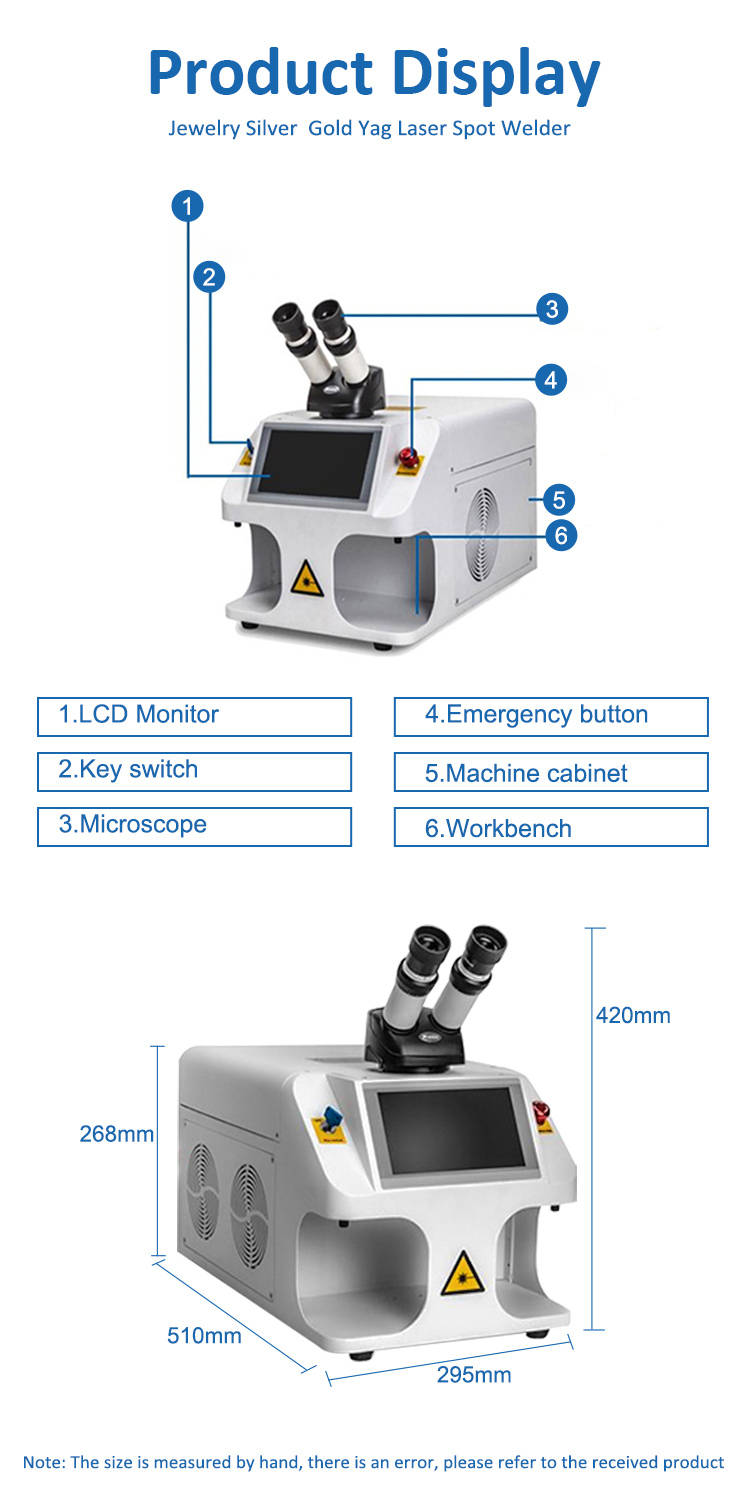 Desktop Jewelry Spot Laser Welder Mini Jewelry YAG Laser Welding Repair Machine For Gold Silver Jewelry