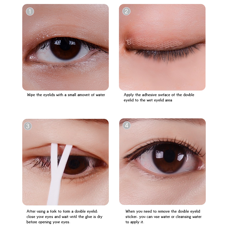 Lace more invible double eyelid sticker   factory price mesh eyelid tape