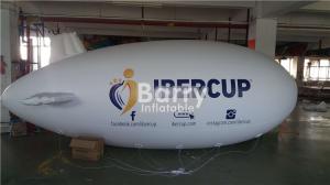 China 4m Flying Inflatable Advertising Products Blimp Shape Helium Balloon Fire Resistance wholesale