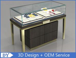 China Custom Jewelry Display Cases With Sliding door / Pull Out Door wholesale