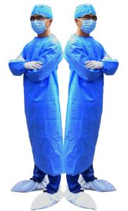 China Flexible Reinforced Nonwoven SMS Fluid Resistant Gowns wholesale