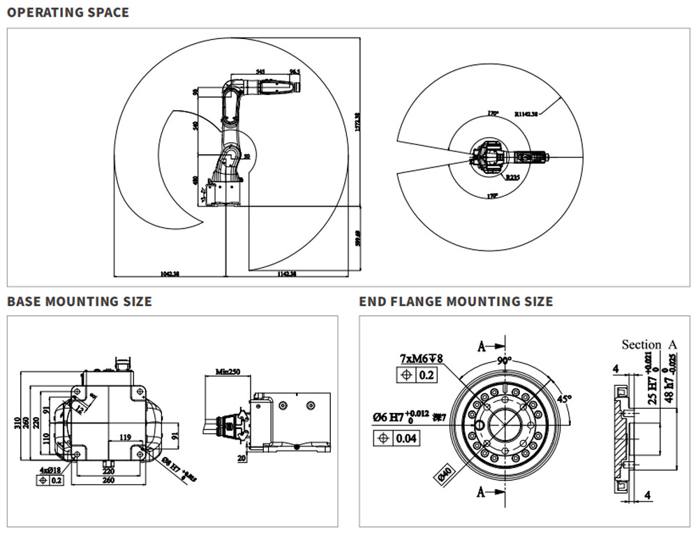 Desktop Robot In Handling Operations Machine Tending Sorting Assembling Grinding Polishing For PCB 3C Plastic ER10-1100
