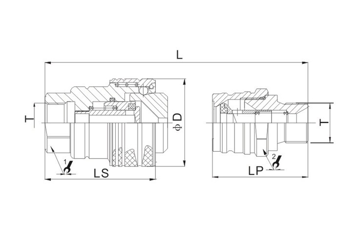 LSQ-S10 High Flow Hydraulic Trailer Brake Coupling Used On Agricultural Machineries