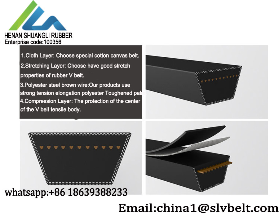 C Type Triangle Trapezoid Transmission V Belt Wrapped Length 520''-530''