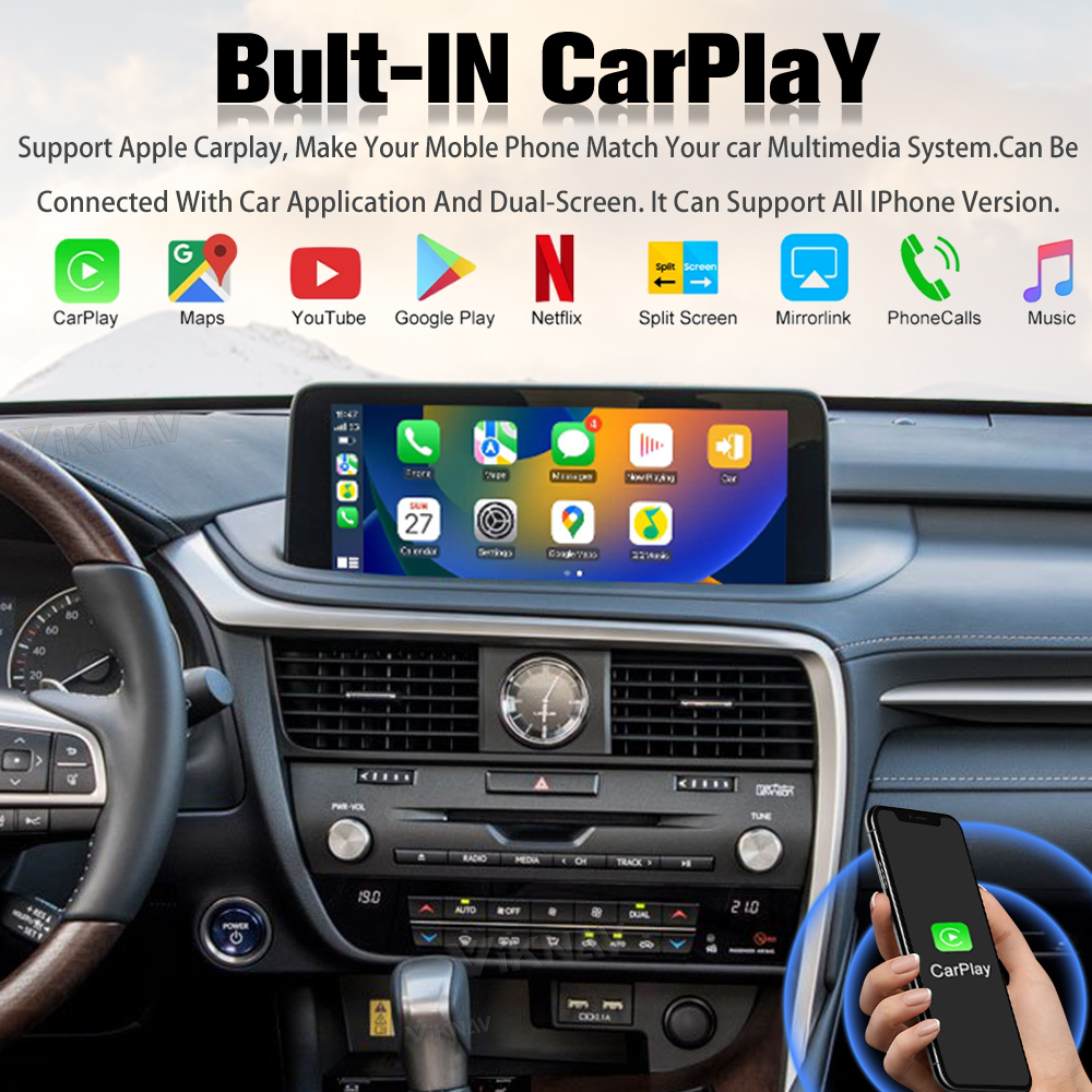 Viknav Car Radio For LEXUS RX (2020-2021)12.3 inch Auto Vertical Screen Wireless Carplay GPS Navigation Multimedia