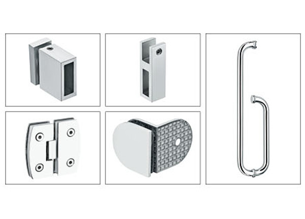 90 Degree Wall To Glass Hinges Bracket Screen Hinges Long Time Service Life