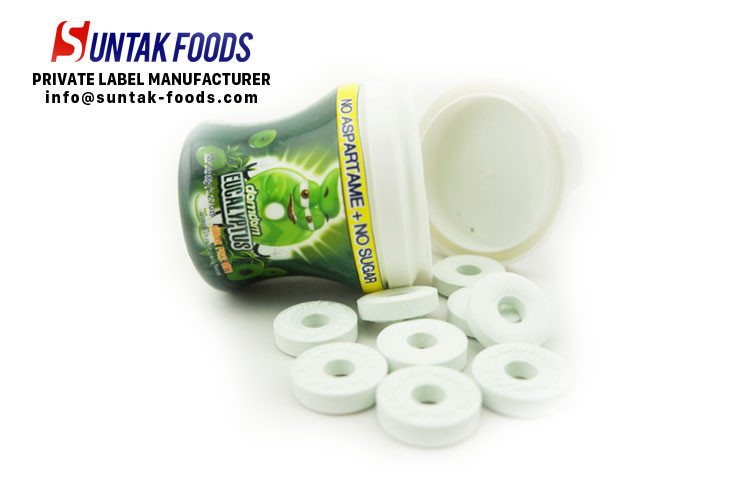 Calorie Free Hard Candy Hole Shape , Sugar Free Fat Free Candy Plastic Jar