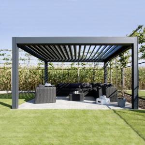 China Aluminum Gazebo Villa Garden Leisure Shade Outdoor Aluminium Louvered Pergola wholesale