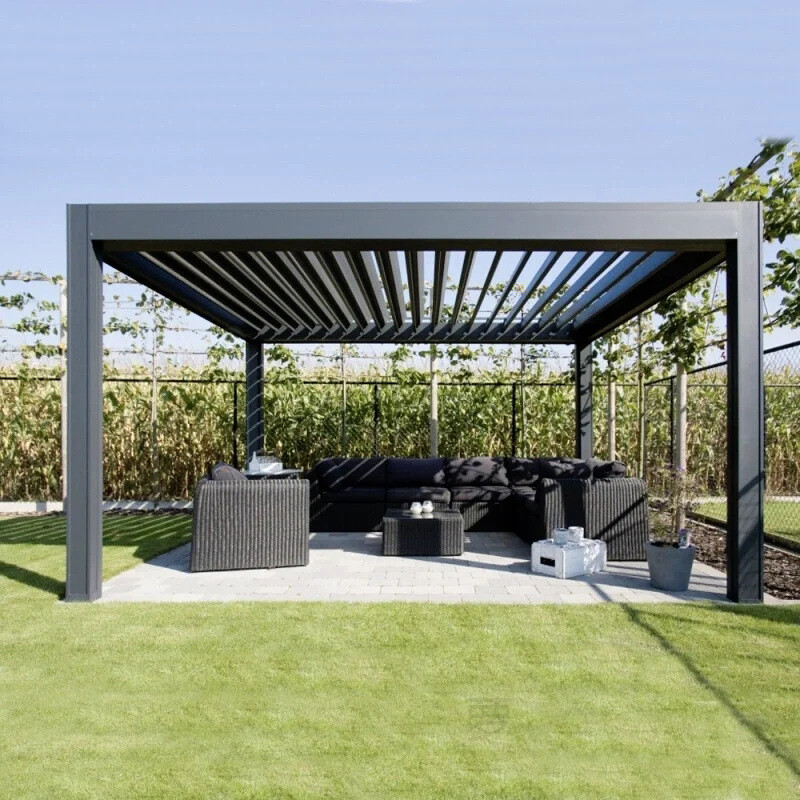 Aluminum Patio Roof Outdoor Garden Pergola European Style Louvered Pergola