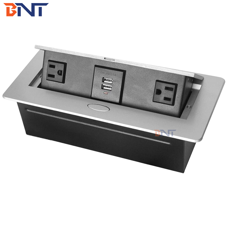 hidden desk type conference table pop up outlet socket with US power