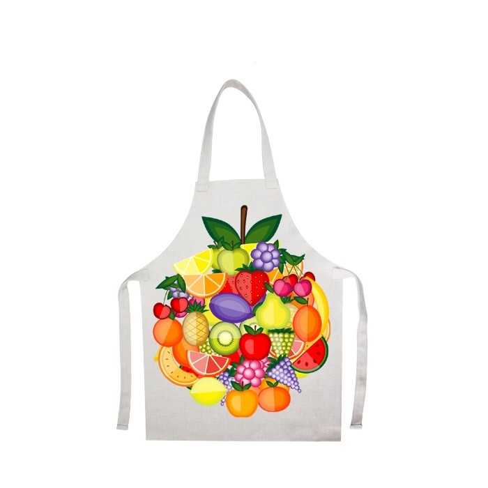 300G And 380G Sublimation Blank Linen Apron With Rolled Edge And Vertical Edge For Adult And Kids