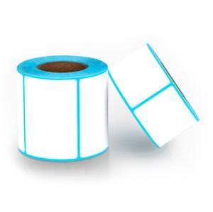 China Customized Adhesive Barcode Sticker Label DT Sticker Eco Thermal Sticker with Blue Glassine Liner wholesale