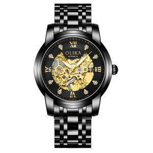 China OEM 3ATM Stainless Steel Mechanical Watch Automatic Skeleton Watches wholesale
