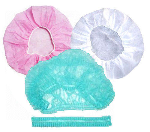 Customised Disposable Bouffant Surgical Caps , Non Woven Bouffant Cap