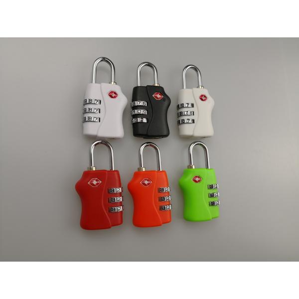 TSA Safety Three Number Combination Lock Color Customized For PE Bag / Foam Bag