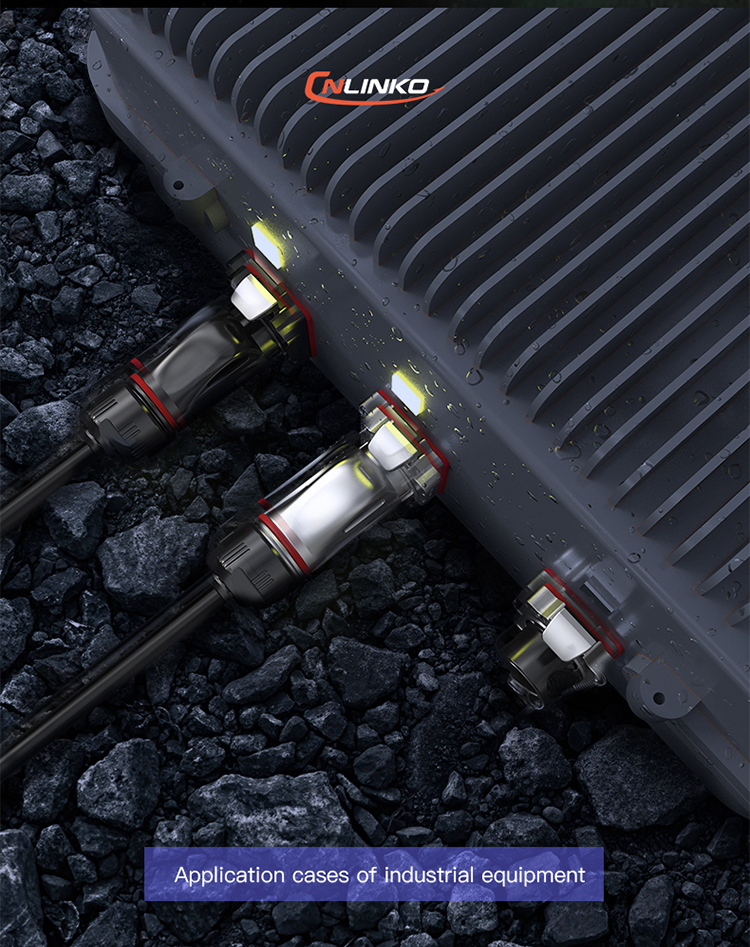 Cnlinko Connector BD24 Industrial Waterproof Metal Female Male IP68 10 Pin Plug Socket Cable Connector