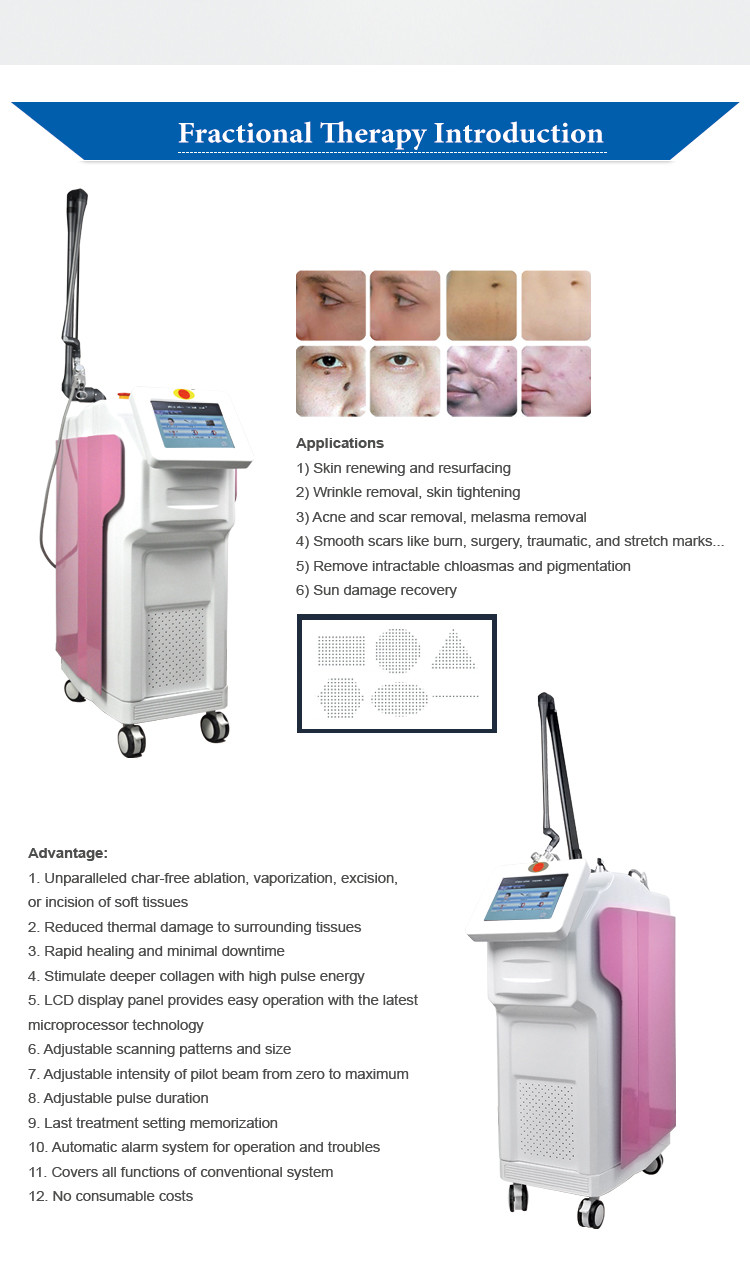 Pink Style CO2 Fractional Laser Machine Skin Rejuvenation Vaginal Therapy