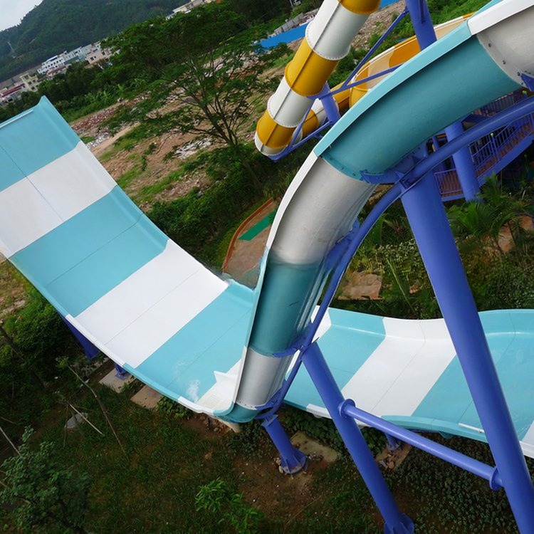 Large Aqua Park Equipment Fiberglass Water Slide (2 Players)