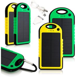 China external battery charger 5000mah solar power bank wholesale