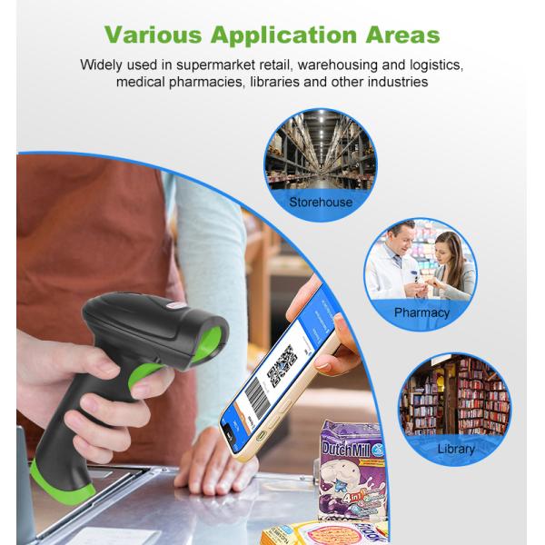 Low Price Scanners From Luckydoor Factory Qr Code Reader Wireless+BT Use with Thermal Printer