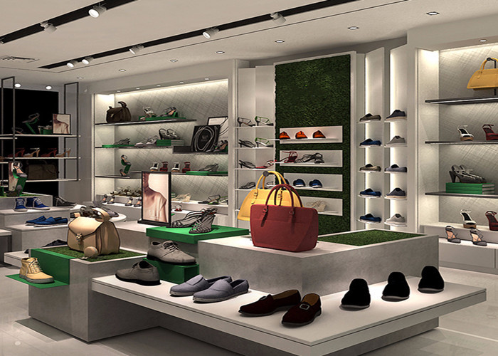Customized Size Shoe Store Display Shelves For Boutique Brand Shoes Shop