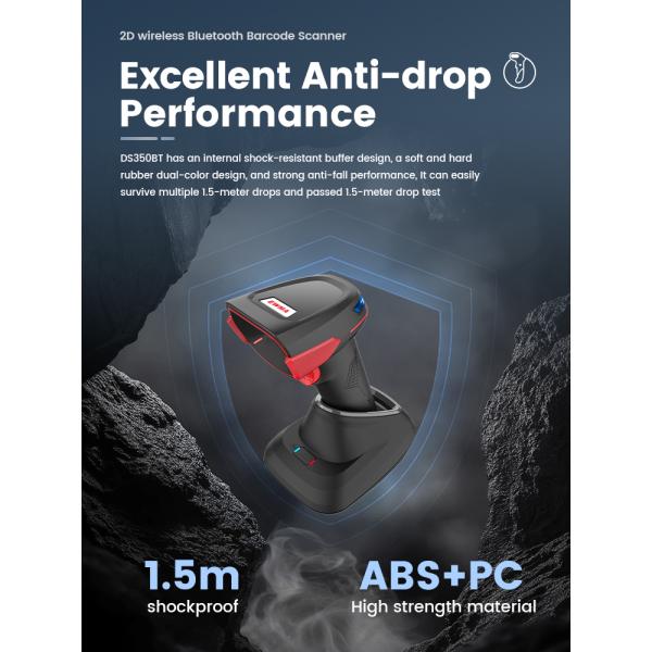 New Wireless2.4G+ Blue Tooth 2D Barcode Scanner Qr Code Reader with Charging Base for Retail Supermarket 2 Years Warrtary