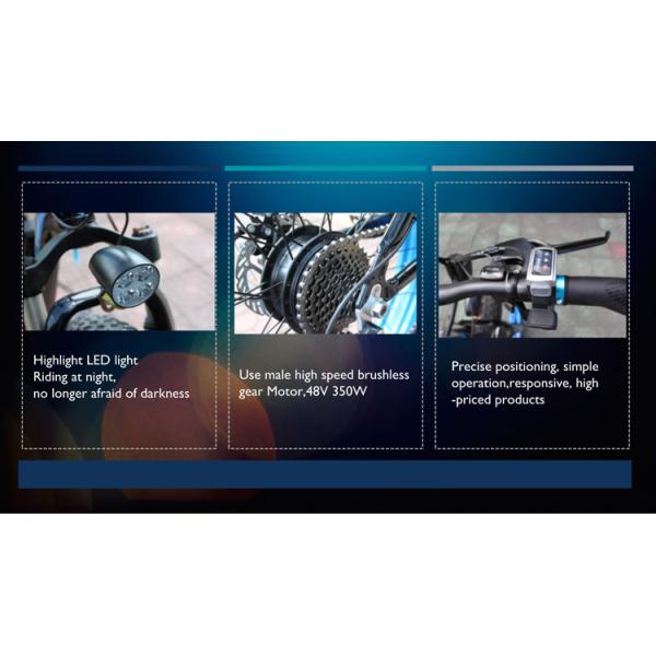 Red Color 500 watt 26 Inch Fat Tire Electric Bike with 21 Speed Choice