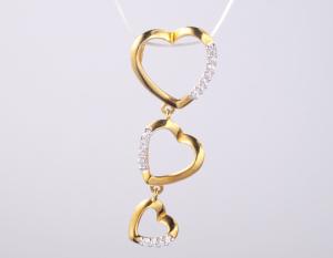 China 18K Gold Geometric Series Pendant Zirconia Cross Necklace 925 Silver CZ Pendant wholesale