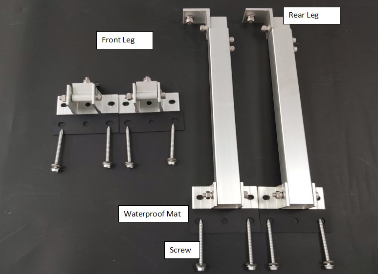 Tilt Solar Panel Bracket 30mm 304 Stainless Steel Mounting Pole Bracket