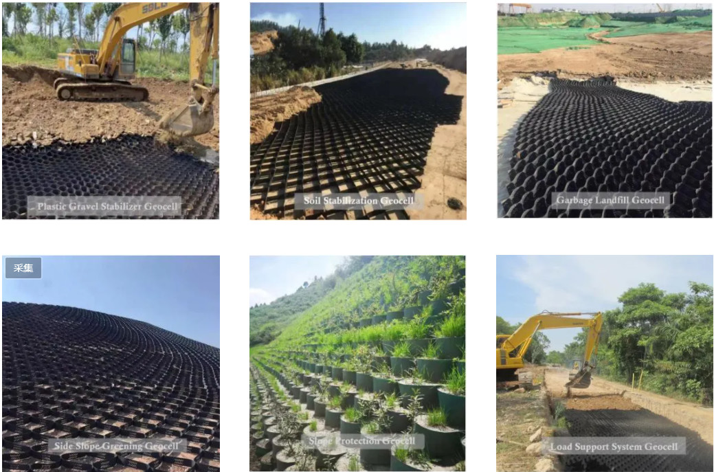 Honeycomb Plastic Textured Interlocking Driveway HDPE Geocell Company Ground Grid