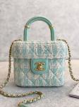 Girls Monogram Mini Designer Purses Chanel Mini Box Bag Green Pink