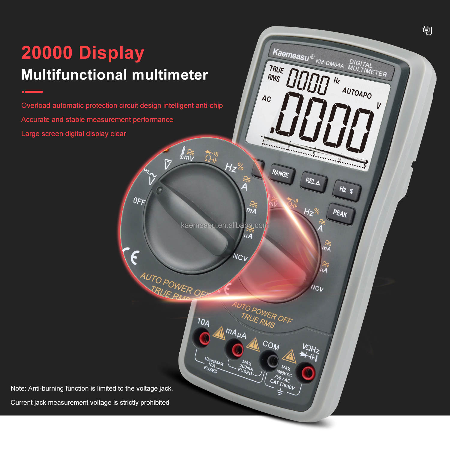 04A New upgrade Anti burn 20000 Counts Bar Graph Display High Accuracy Electric Digital Multimeters