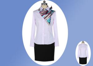 China Pink Female Work Uniform Shirts 1 Breast Pocket As Business Office Clothing wholesale