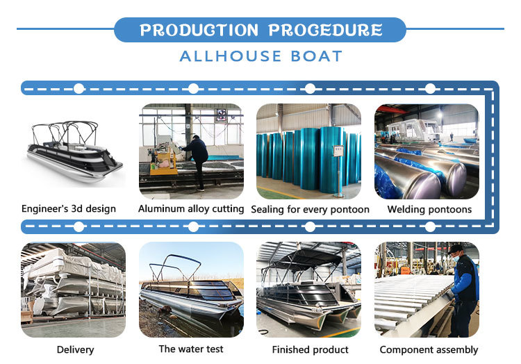 OEM 27 Ft Luxury Pontoon Boats 15-18 Person Capacity for Hosting Gatherings