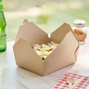 China Kraft Paper Meal Food Boxes Disposable Take Out Containers Lunch wholesale