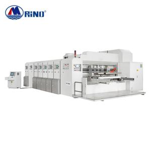 China Water Ink Carton Box Flexo Printing Machine , 5 Colors Flexo Printer Slotter Machine 40KW wholesale