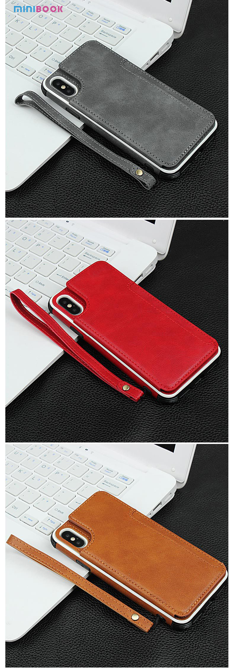 Top Grade Leather Wallet Phone Case for iPhone 13/14 Shockproof and Multi-functional