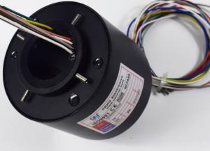 China Wrap Machine Through Hole Slip Ring , 6 Wire Slip Ring 15A Transmit Fiber Brush wholesale