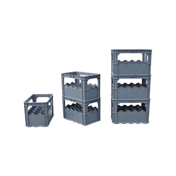 Plastic Beer Bottle Crate 15 Bottles Wholesale Stackable Turnover Storage Plastic Beer Crates 12/15/20/24/40 Bottles Green/Black/Blue/Red Mesh Style