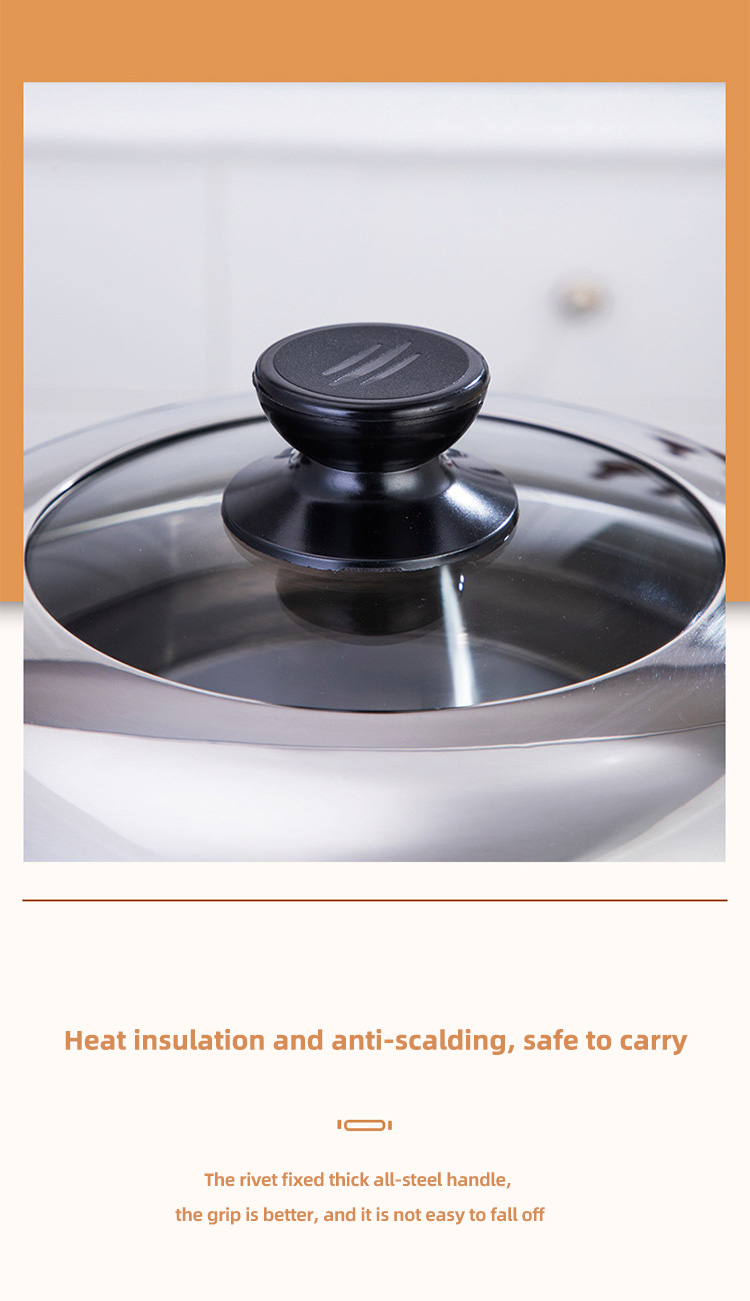 Best Sale Cooking Soup Pot Kitchen Stainless Steel Soup & Stock Pot With Visual Pot Lid