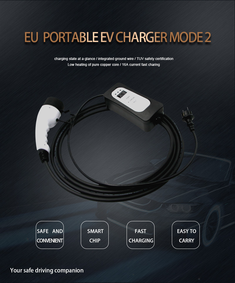 32A Type 2 Charger Cable Connector Ev Conversion Kit For Car Ac Ev Cable