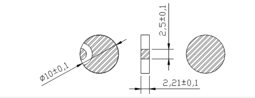 10mm 1mhz PZT-5A P4 RV Gas Tank Detection Piezo Ceramic Disc