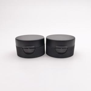 China Plastic Bottle 28/400 Ribbed Side Flip Top Cap Frosted Surface wholesale