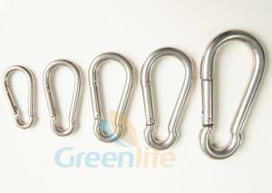 China Gourd Shape 304 Stainless Steel Carabiner , Hook Accessories Spring Snap Hook wholesale