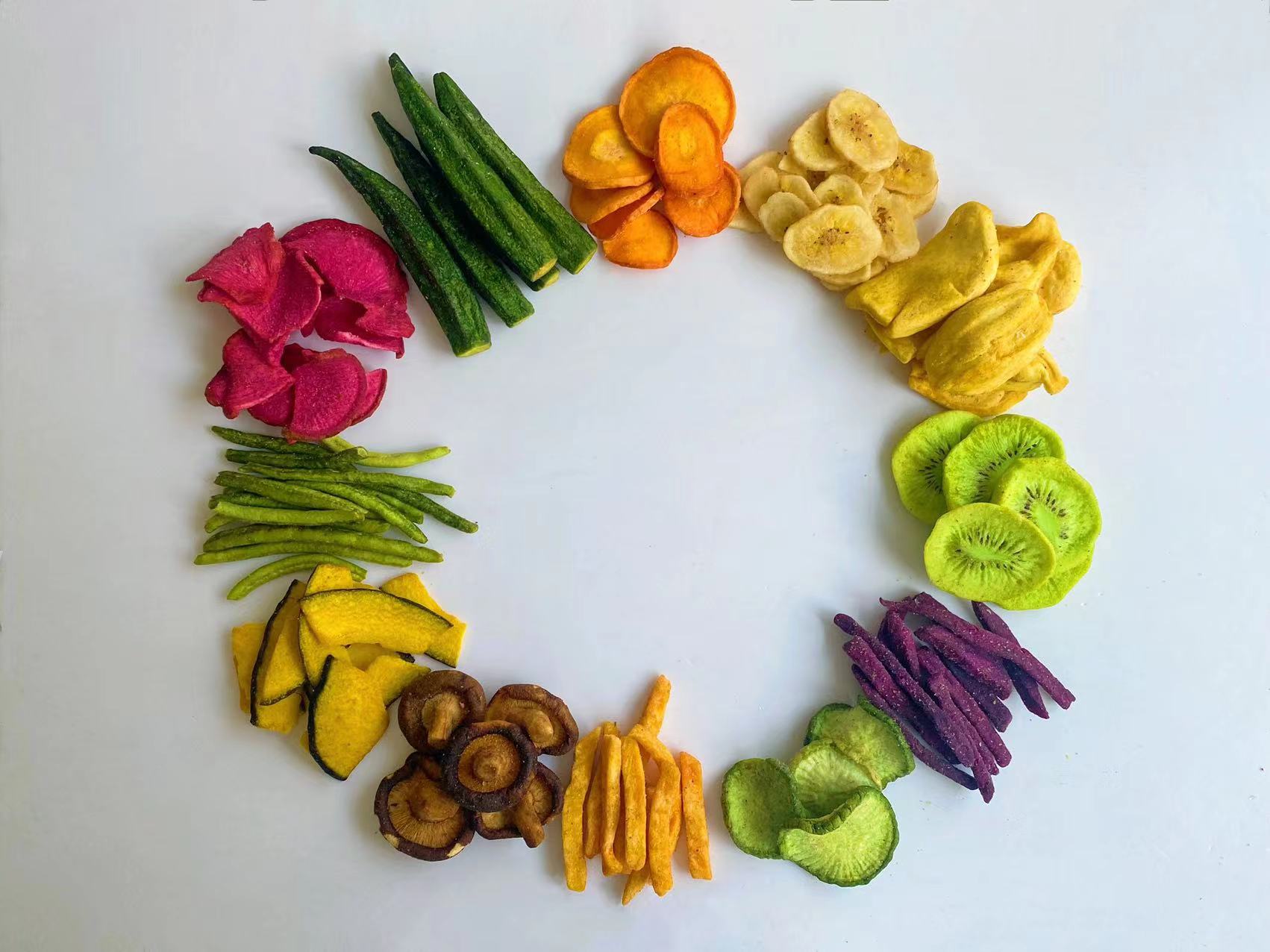 Vacuum Fried Dried Fruits Vegetables Mixed Healthy Organic Snacks